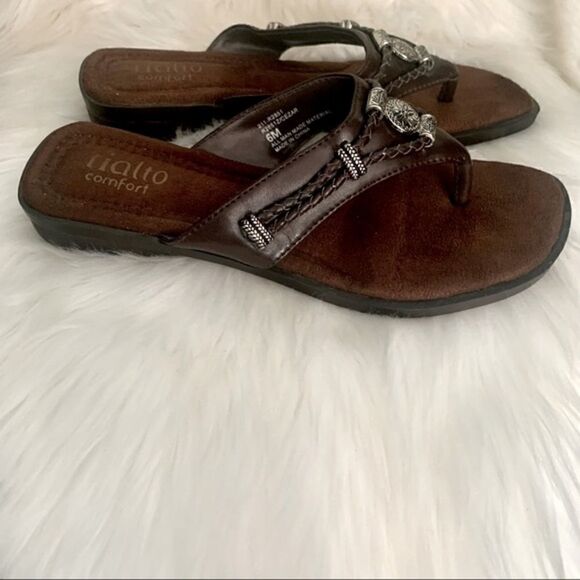 Rialto Comfort Brown Sandals. Size 6M - Picture 3 of 14
